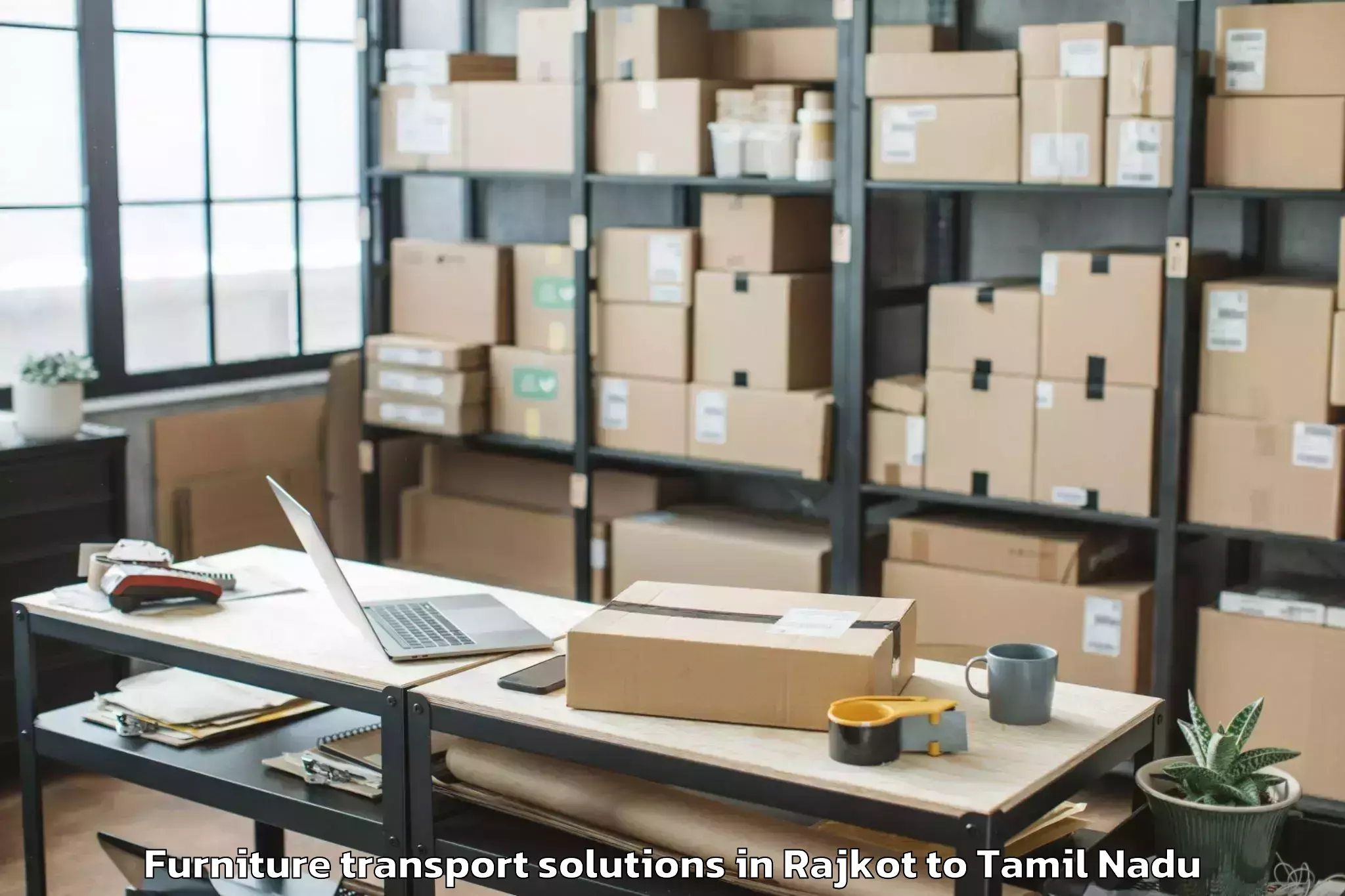 Comprehensive Rajkot to Iluppur Furniture Transport Solutions